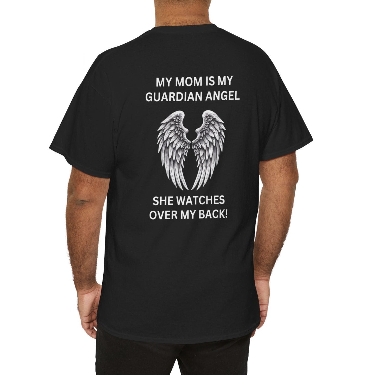 Mom, My Guardian Angel |  Unisex Cotton Tee - Kim’s Signature Beauty & Accessories    (Store description)