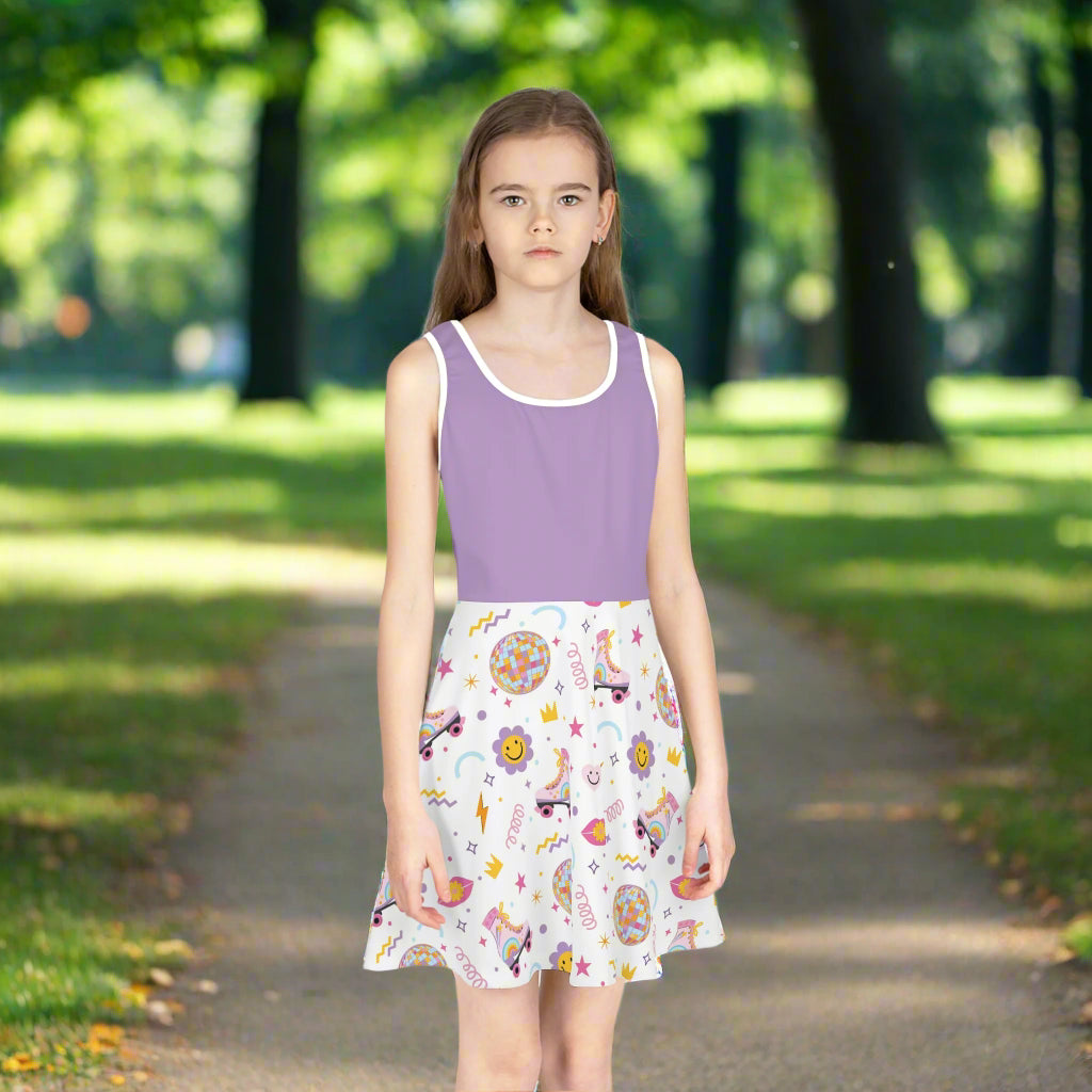 Girls' Roller Skater Sundress - Fun & Colorful Summer Dress for Kids - Kim’s Signature Beauty & Accessories    (Store description)