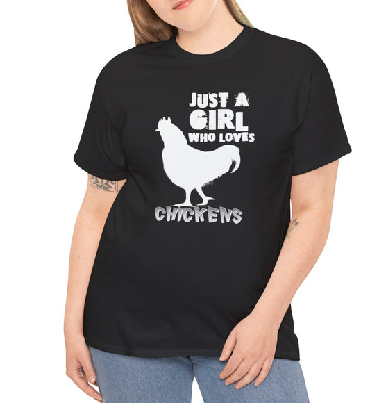 Just A Girl that Loves Chickens Tee - Kim’s Signature Beauty & Accessories    (Store description)