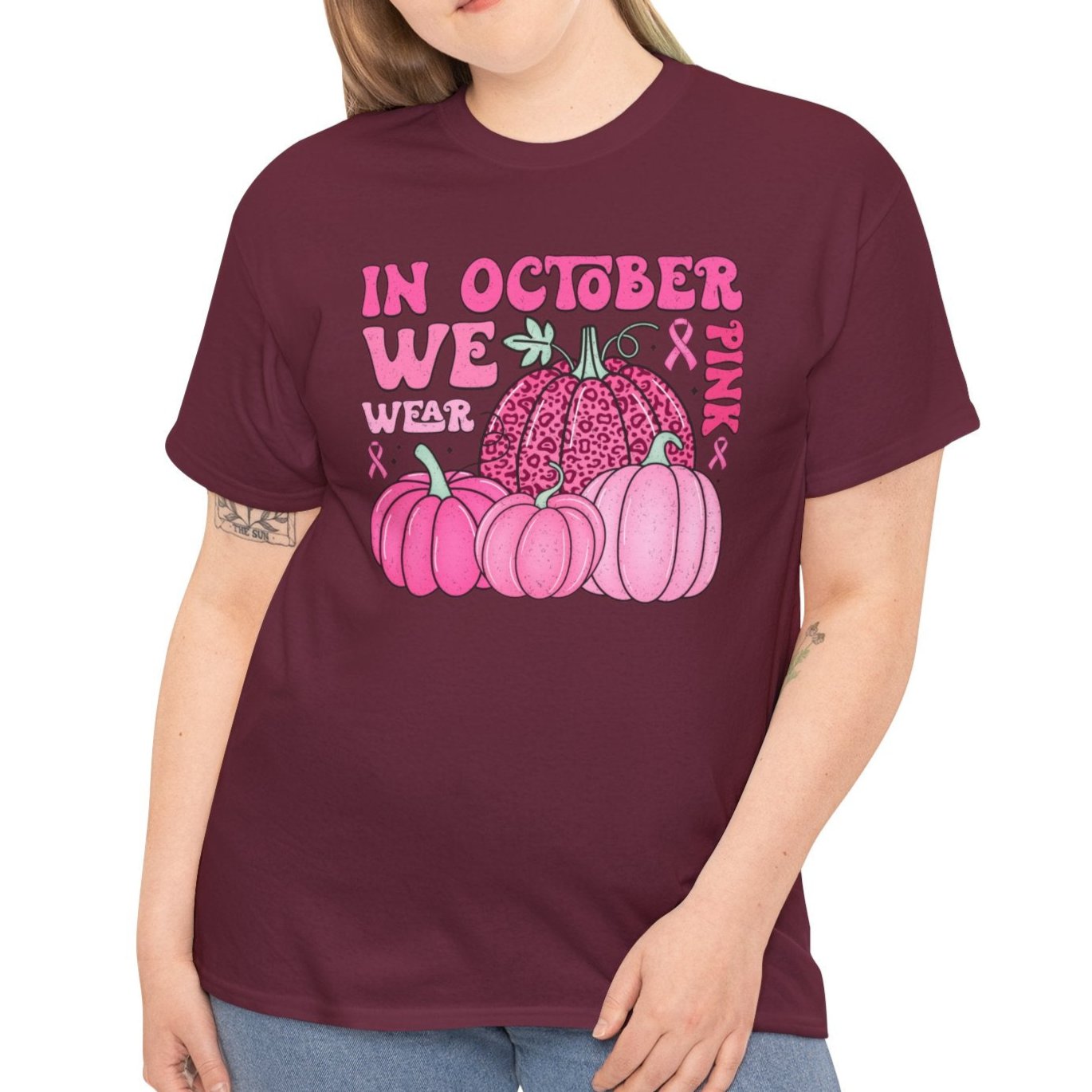 In October We Wear Pink Tee - Kim’s Signature Beauty & Accessories    (Store description)