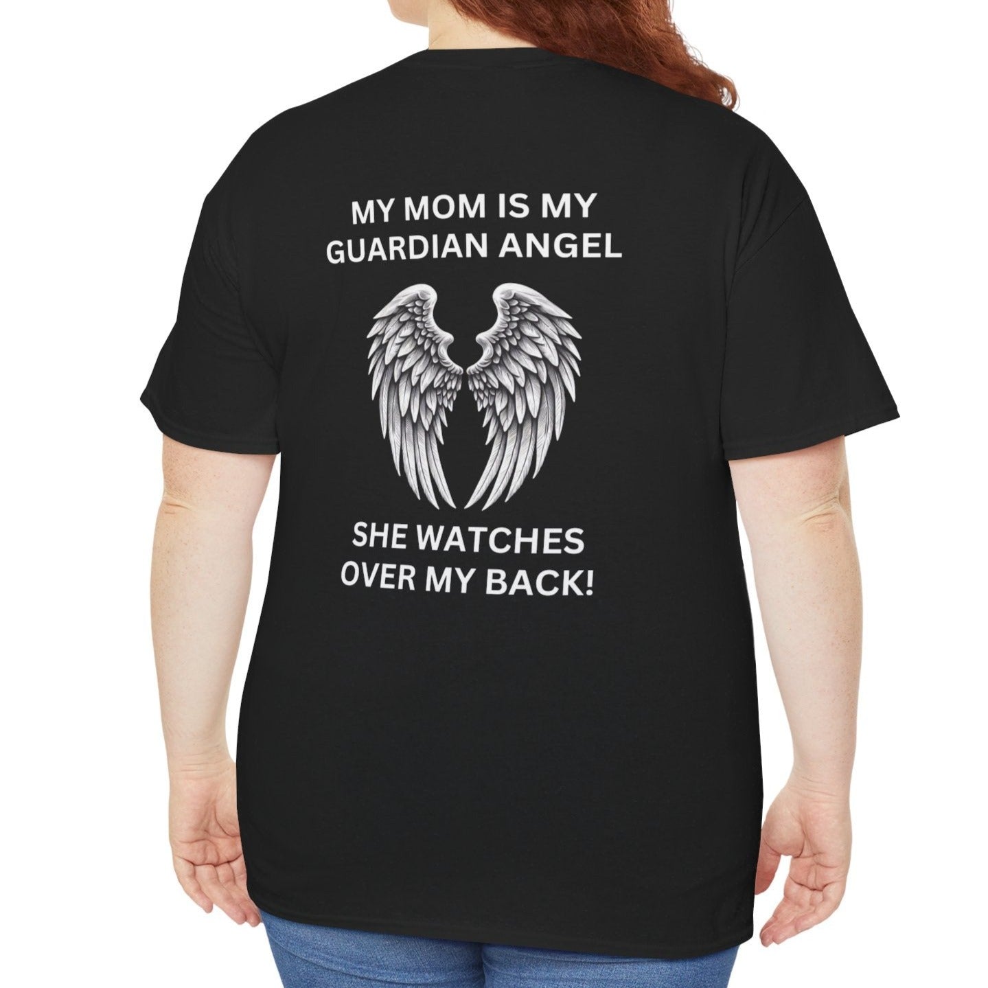 Mom, My Guardian Angel |  Unisex Cotton Tee - Kim’s Signature Beauty & Accessories    (Store description)