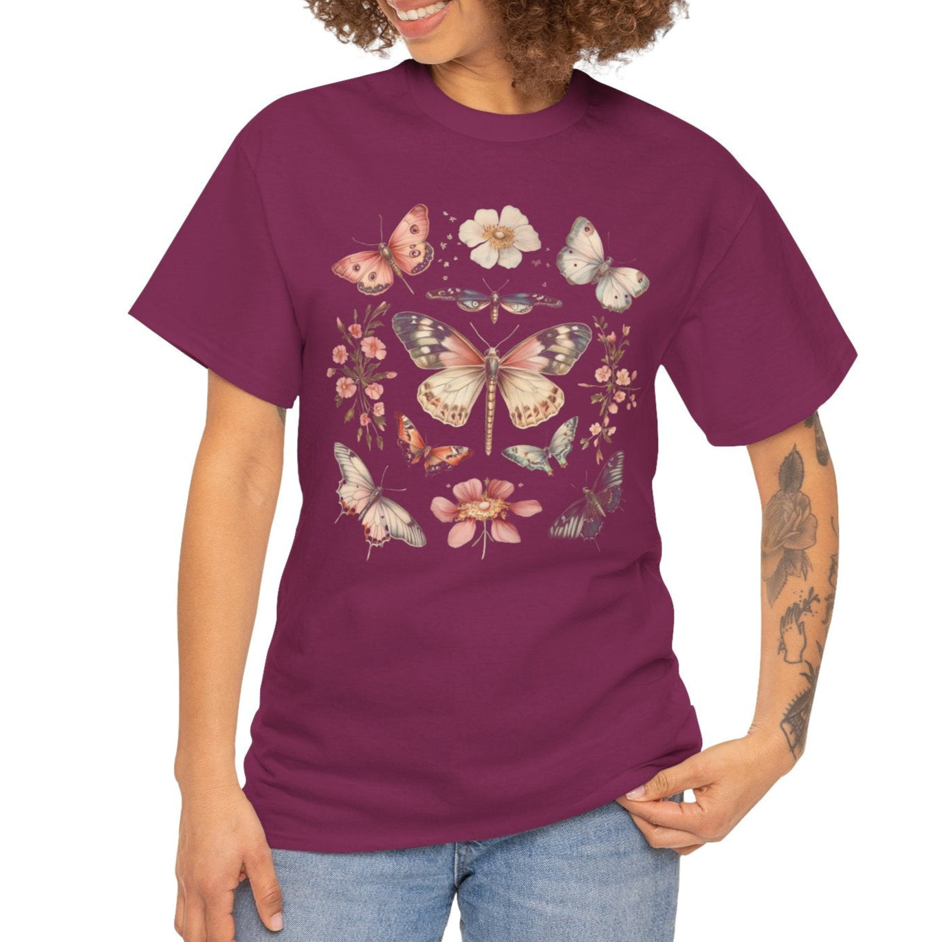 Fluttering Grace Butterfly Garden Tee - Kim’s Signature Beauty & Accessories    (Store description)