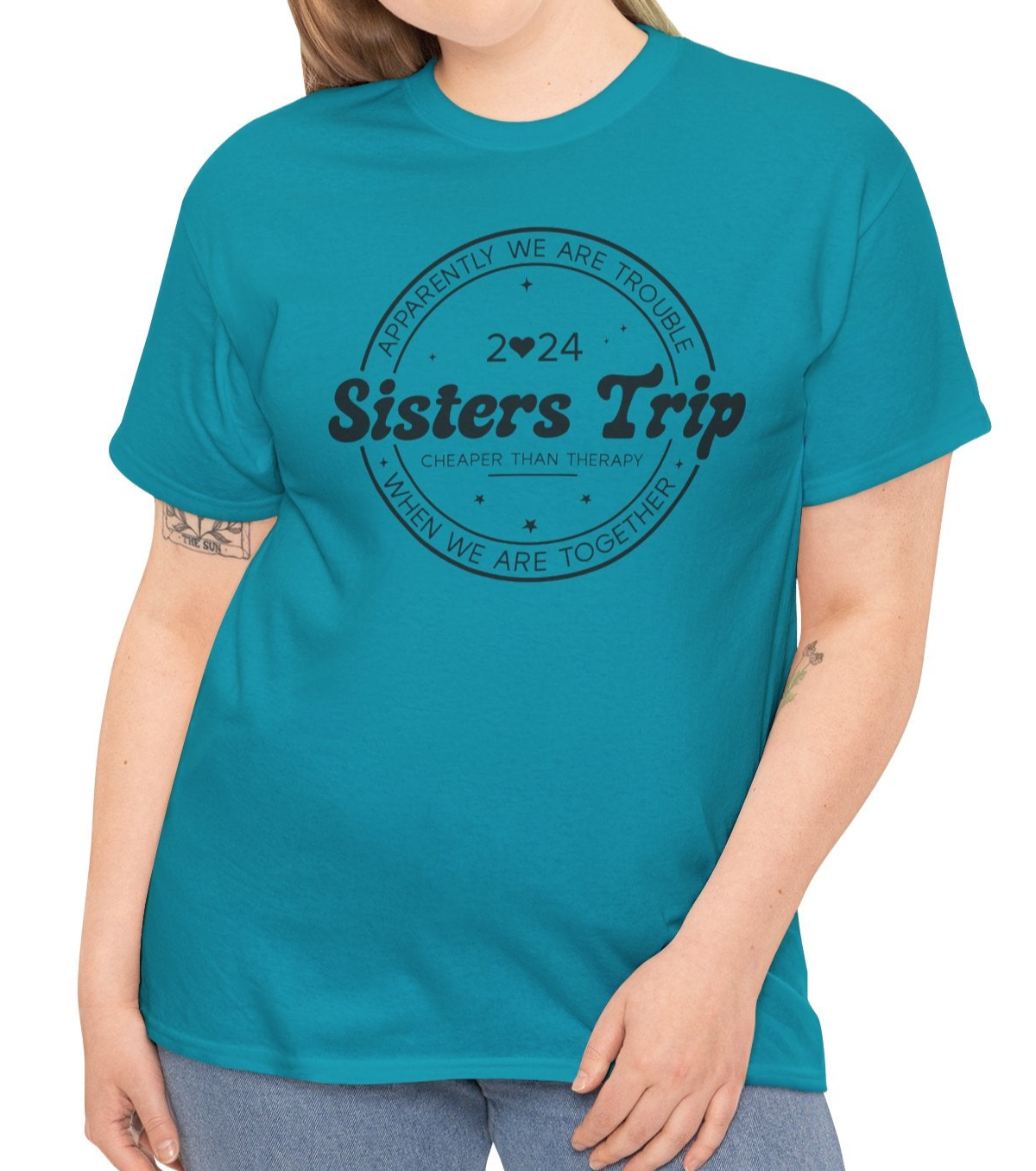 Sisters Trip |  Heavy Cotton Tee - Kim’s Signature Beauty & Accessories    (Store description)