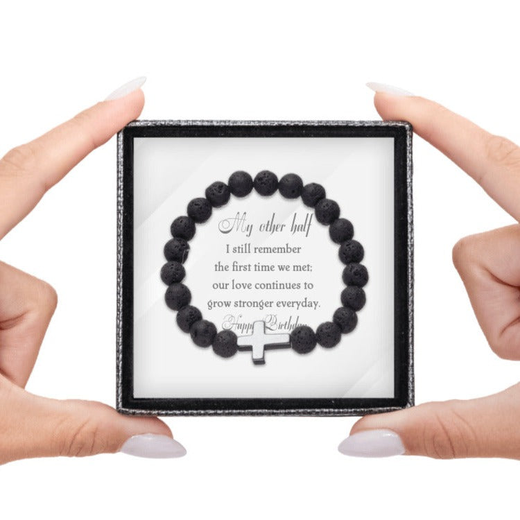 Faith - Cross Bead Bracelet - Kim’s Signature Beauty & Accessories    (Store description)