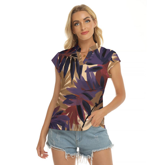 Purple Passion | V-neck Short Sleeve Blouse - Kim’s Signature Beauty & Accessories    (Store description)