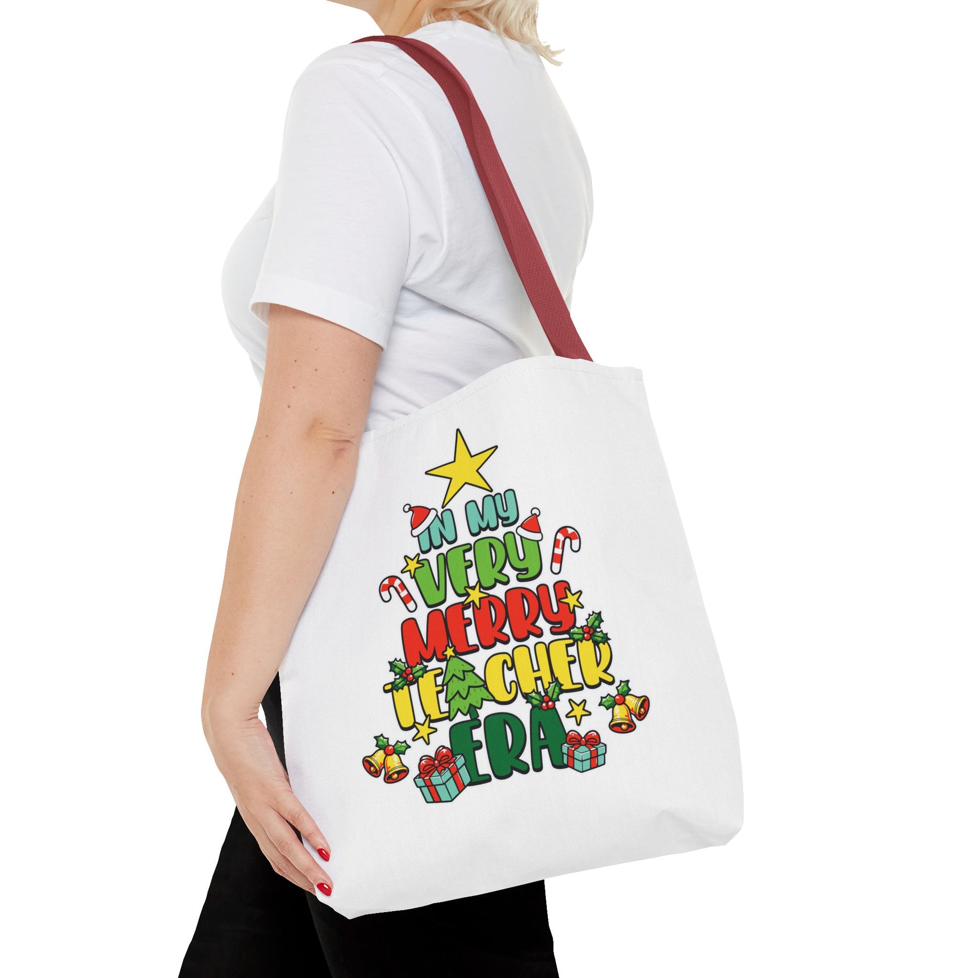 In My Merry Teaching Era Tote Bag - Kim’s Signature Beauty & Accessories    (Store description)