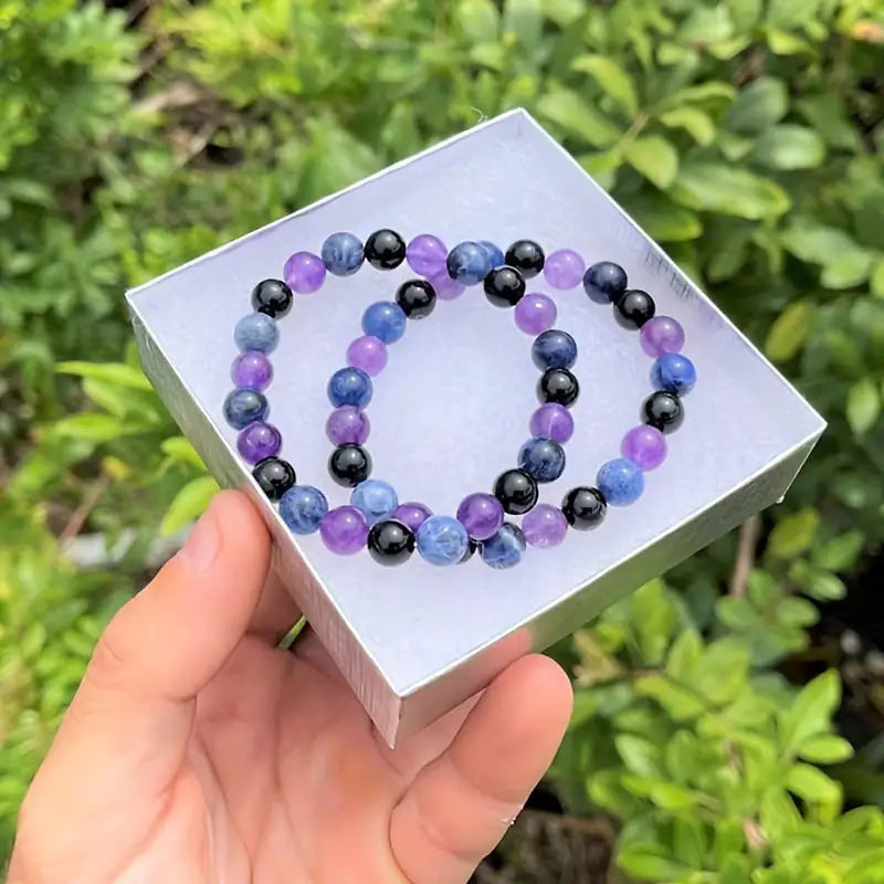 Purple Beaded Bracelet Set - Kim’s Signature Beauty & Accessories    (Store description)