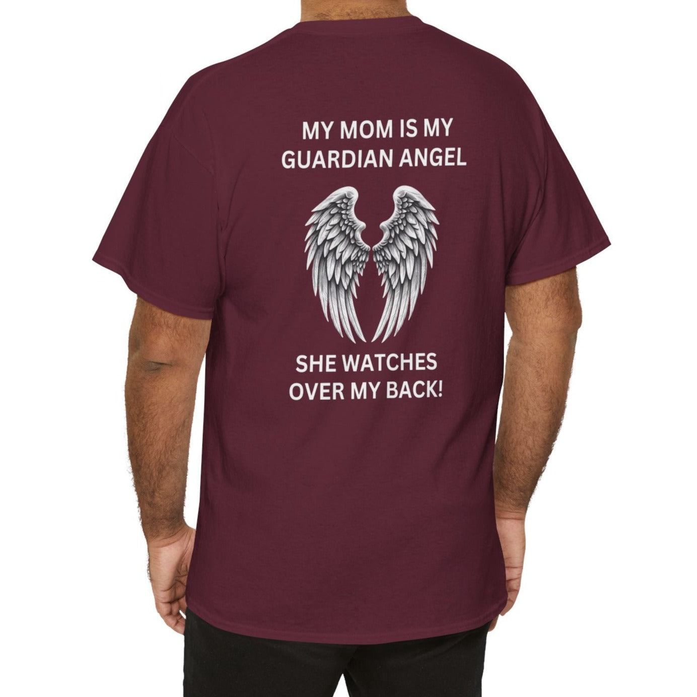 Mom, My Guardian Angel |  Unisex Cotton Tee - Kim’s Signature Beauty & Accessories    (Store description)