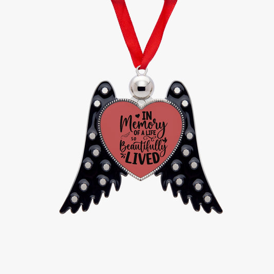 In Memory Angel Wings Ornaments - Heart Shape - Kim’s Signature Beauty & Accessories    (Store description)