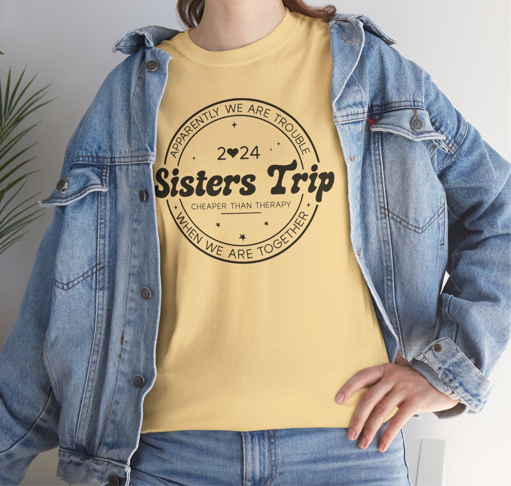 Sisters Trip |  Heavy Cotton Tee - Kim’s Signature Beauty & Accessories    (Store description)