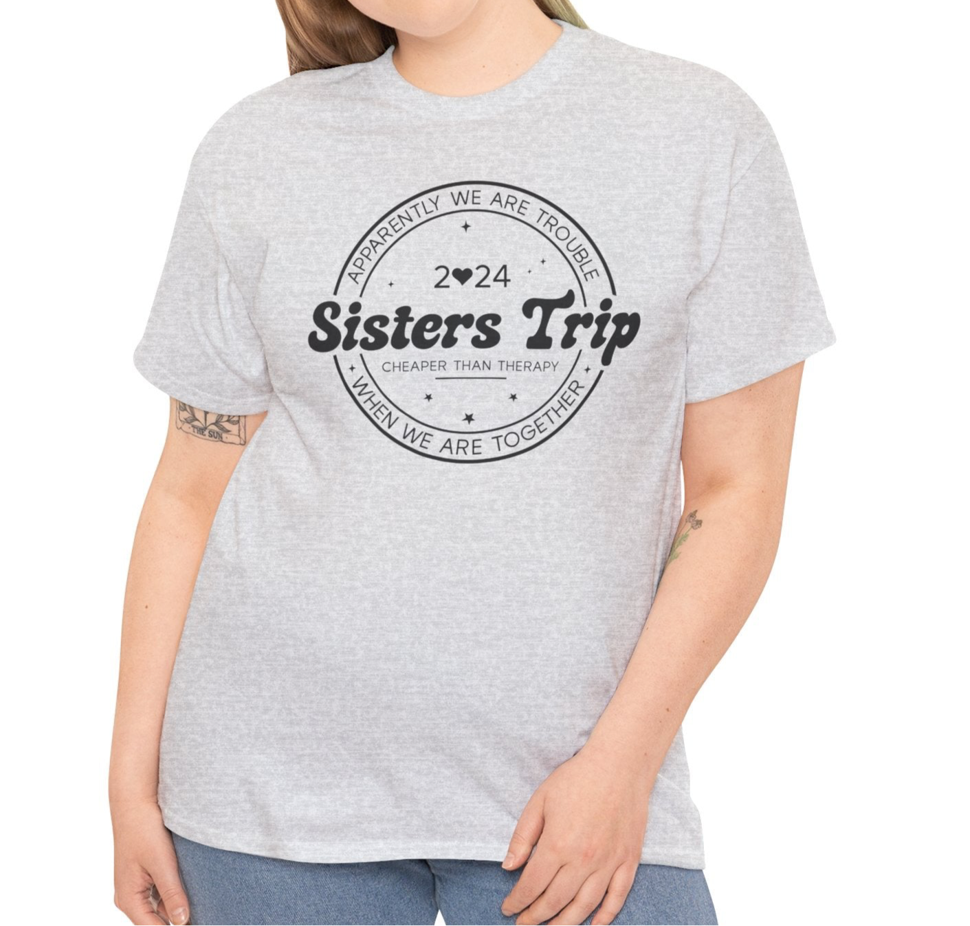 Sisters Trip |  Heavy Cotton Tee - Kim’s Signature Beauty & Accessories    (Store description)