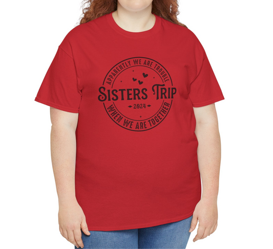 We are Trouble Sister's Trip Tee - Kim’s Signature Beauty & Accessories    (Store description)