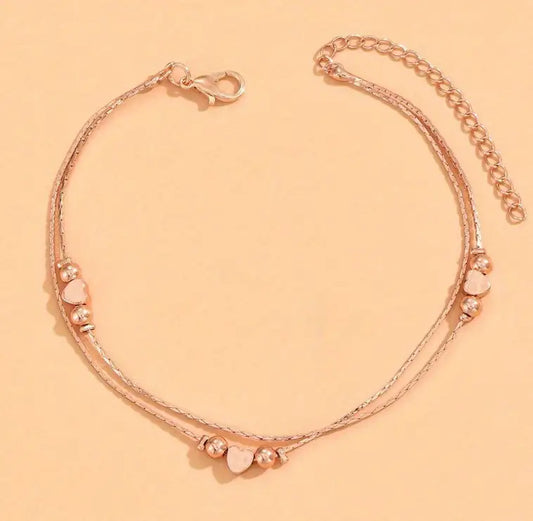 Double Layered Heart Bracelet - Kim’s Signature Beauty & Accessories    (Store description)