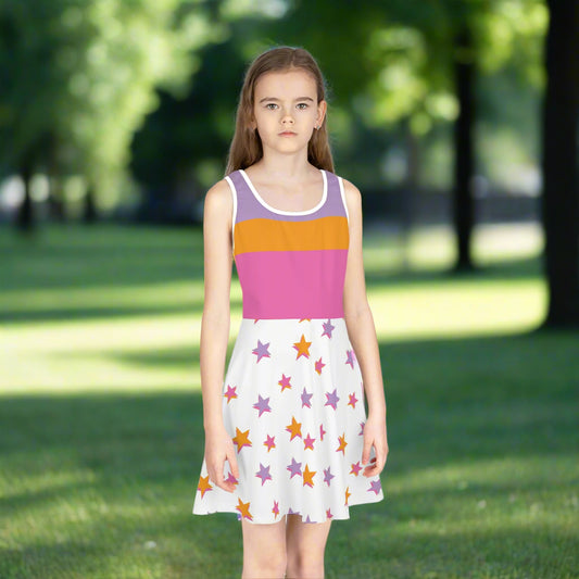 Girls Star Pattern Sleeveless Sundress - Kim’s Signature Beauty & Accessories    (Store description)