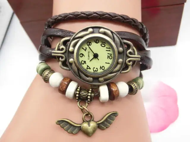 Vintage flying heart pendant bracelet watch - Kim’s Signature Beauty & Accessories    (Store description)