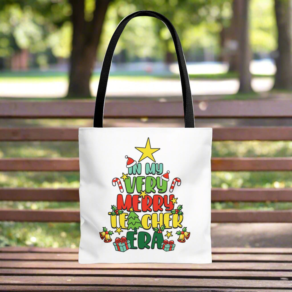 In My Merry Teaching Era Tote Bag - Kim’s Signature Beauty & Accessories    (Store description)