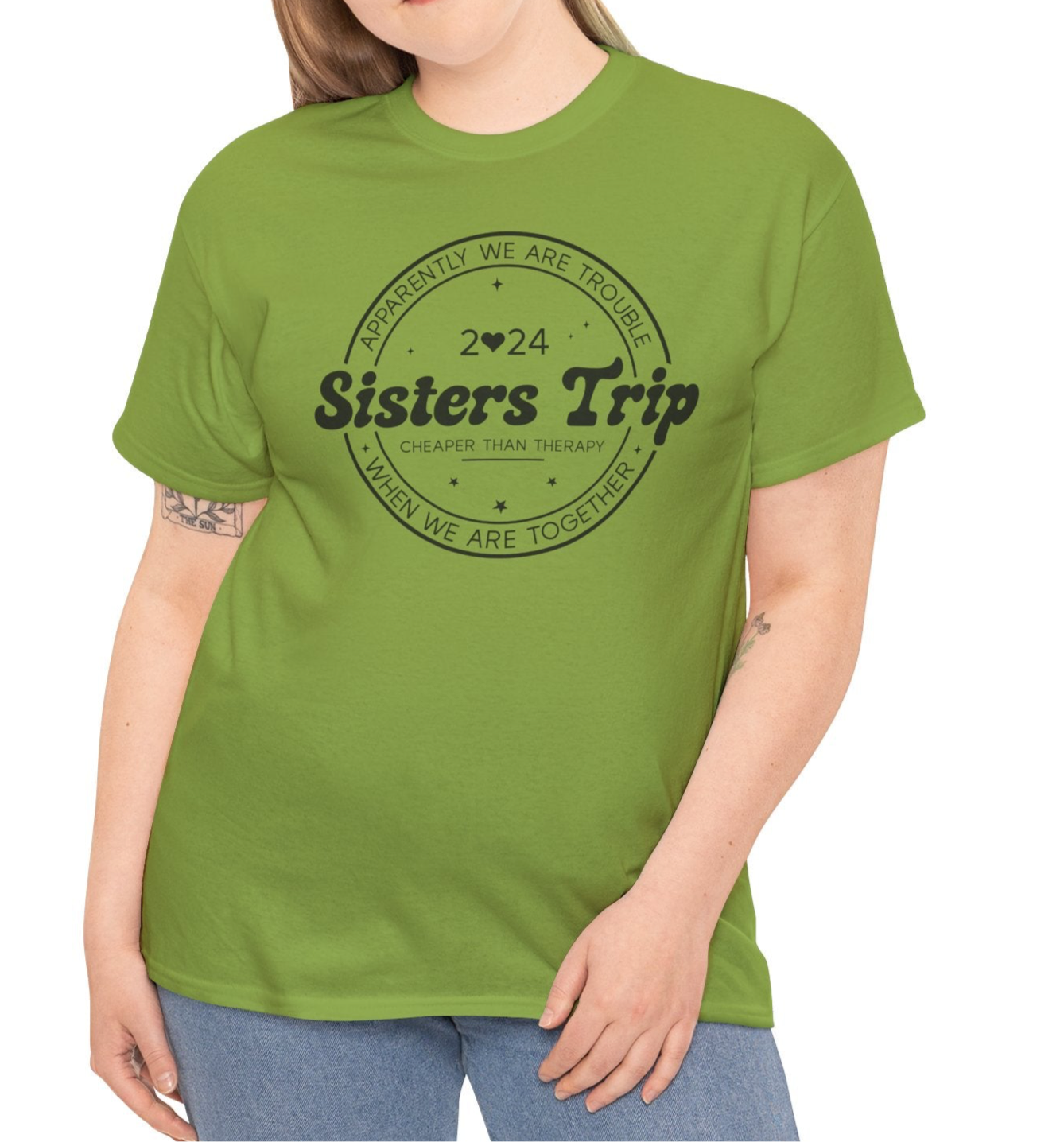 Sisters Trip |  Heavy Cotton Tee - Kim’s Signature Beauty & Accessories    (Store description)