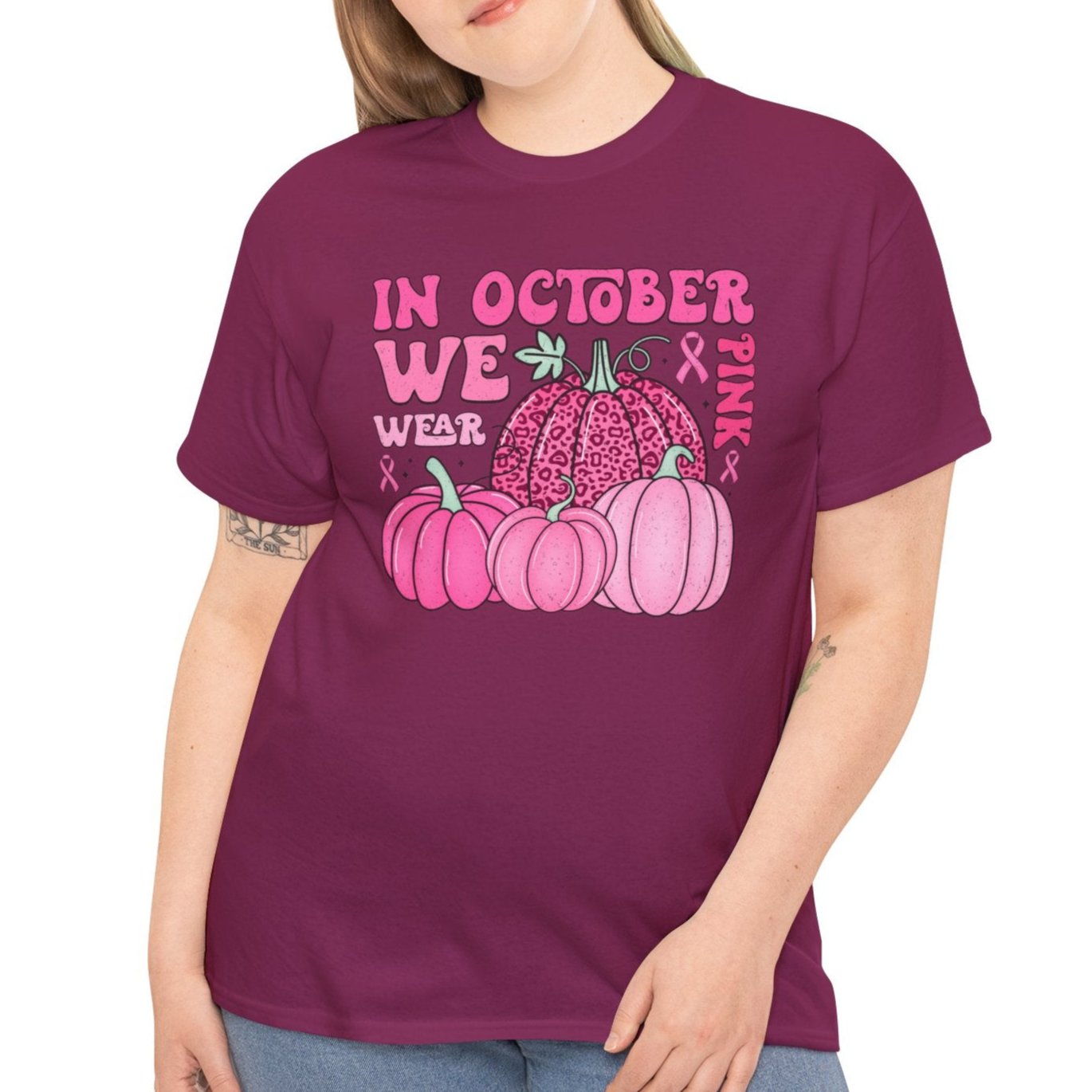 In October We Wear Pink Tee - Kim’s Signature Beauty & Accessories    (Store description)