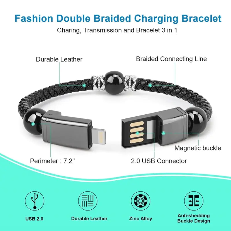 Fashionable Charger Bracelet For Mobile Devices - Kim’s Signature Beauty & Accessories    (Store description)