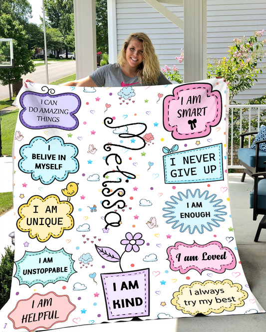 Personalized I Am kind Blanket - Kim’s Signature Beauty & Accessories    (Store description)