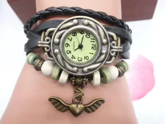 Vintage flying heart pendant bracelet watch - Kim’s Signature Beauty & Accessories    (Store description)