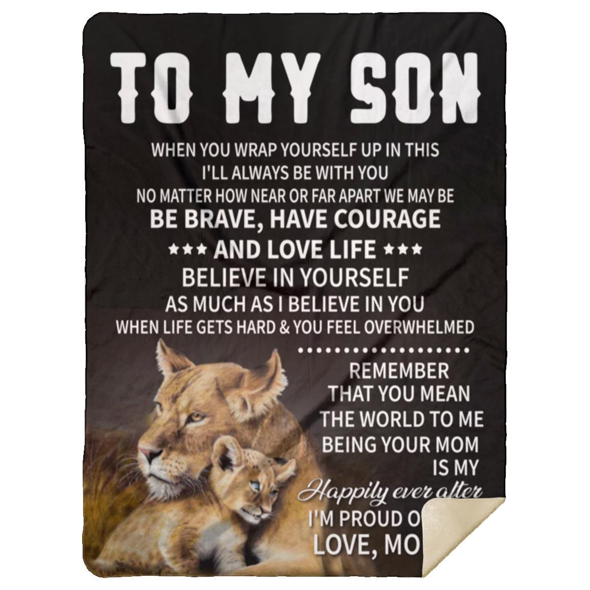 To My Son Lion Blanket - Kim’s Signature Beauty & Accessories    (Store description)