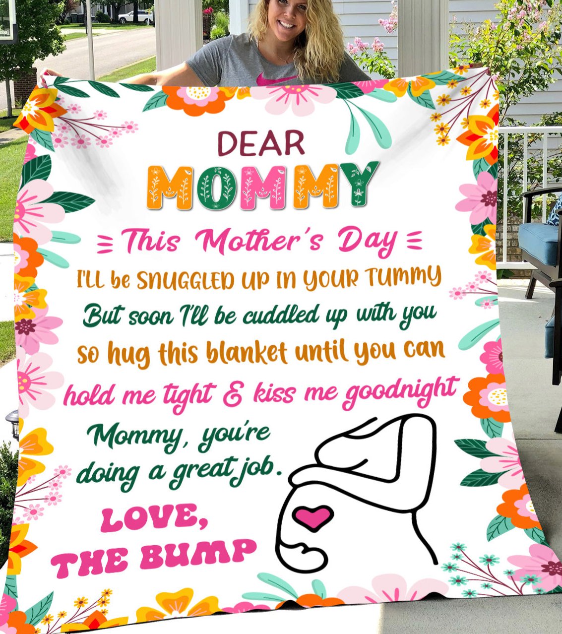 Dear Mommy, Love the Bump Blanket - Kim’s Signature Beauty & Accessories    (Store description)