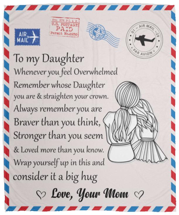 To My Daughter Postage Envelope Blanket - Kim’s Signature Beauty & Accessories    (Store description)