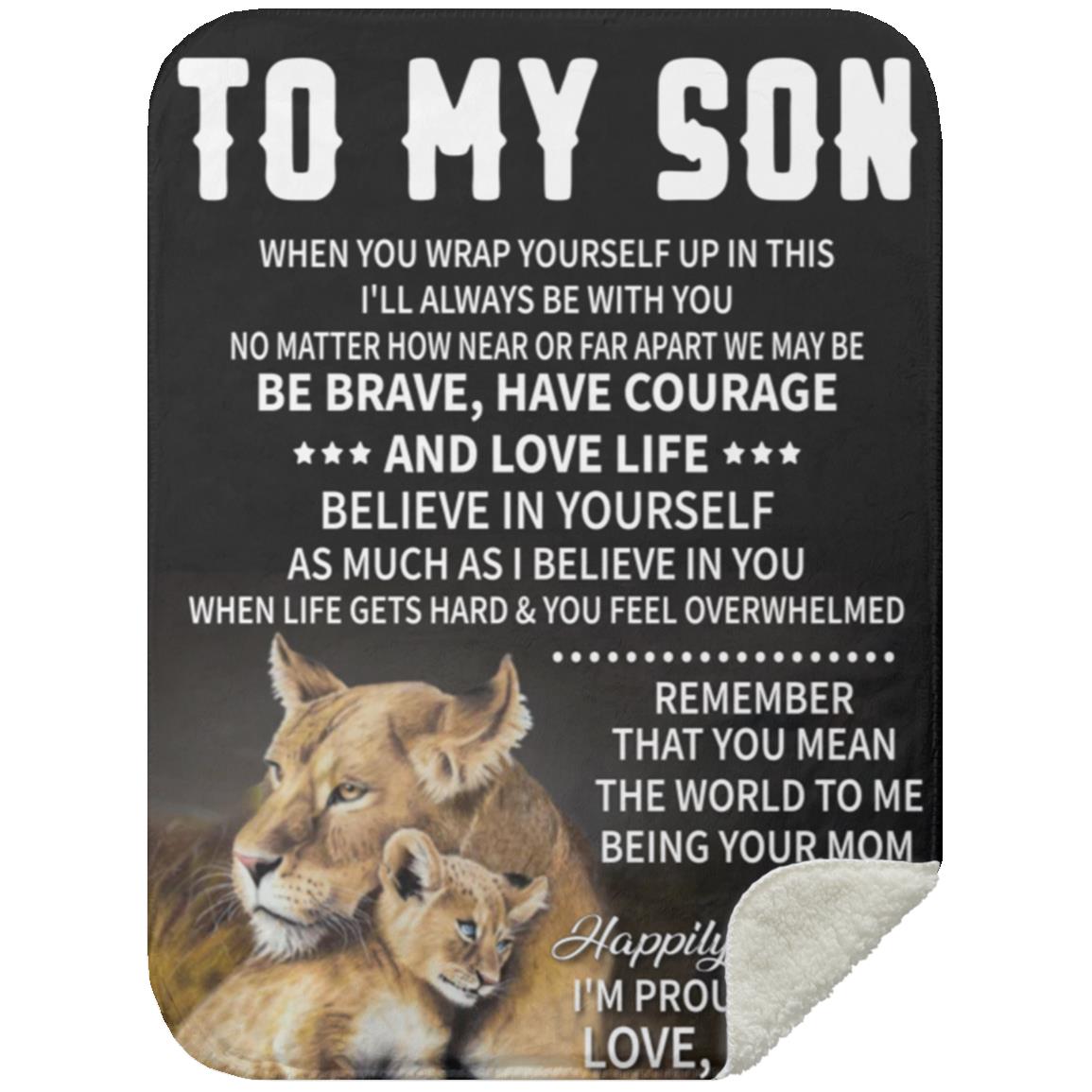 To My Son Lion Blanket - Kim’s Signature Beauty & Accessories    (Store description)