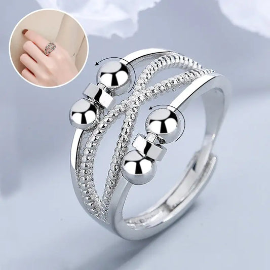 Double-layered Rotatable Anxiety Relief Ring - Kim’s Signature Beauty & Accessories    (Store description)