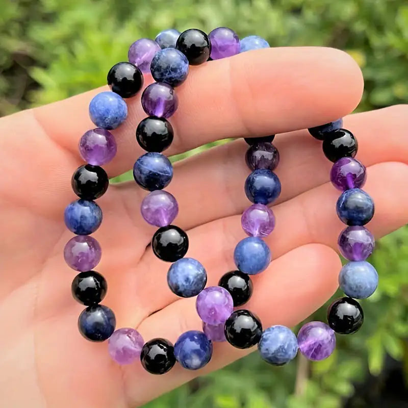 Purple Beaded Bracelet Set - Kim’s Signature Beauty & Accessories    (Store description)