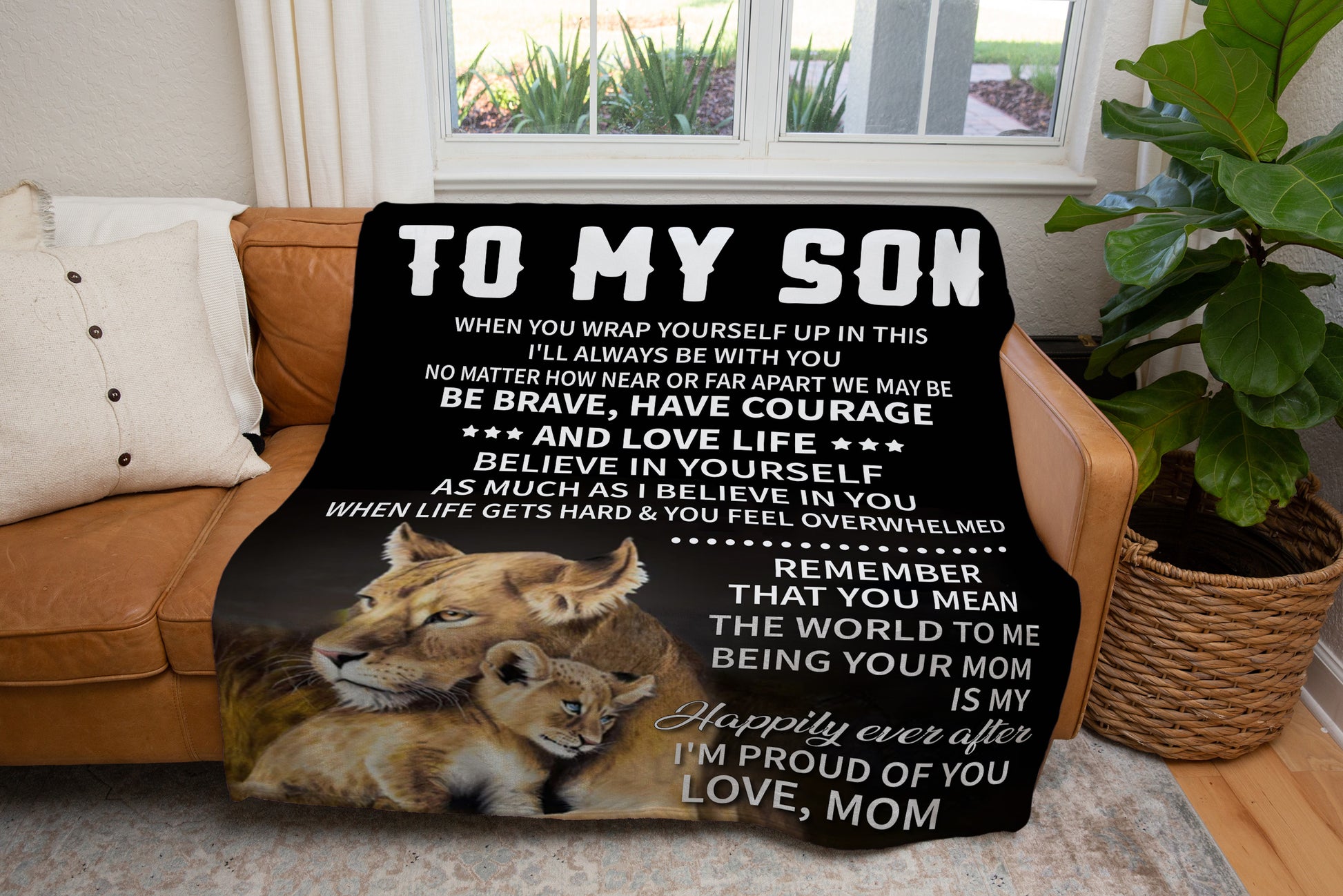 To My Son Lion Blanket - Kim’s Signature Beauty & Accessories    (Store description)