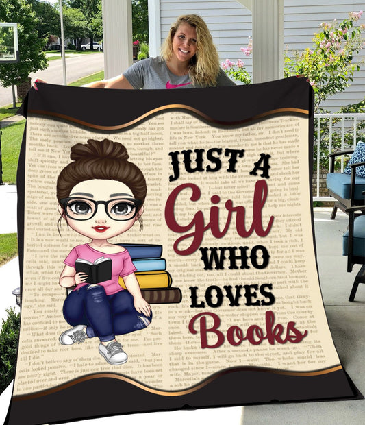 A Girl who Loves Books Blanket - Kim’s Signature Beauty & Accessories    (Store description)