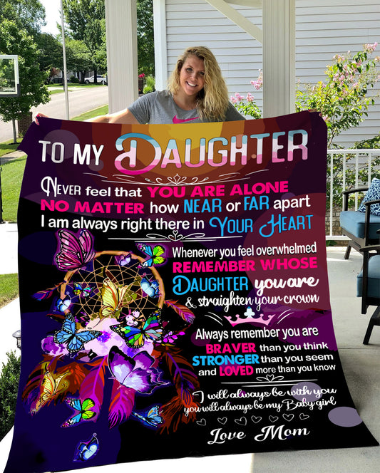 To Daughter, Never Alone, Love Mom Blanket - Kim’s Signature Beauty & Accessories    (Store description)