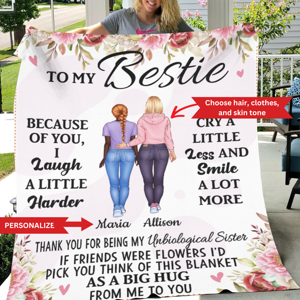 To My Bestie Personalized Blanket - Kim’s Signature Beauty & Accessories    (Store description)