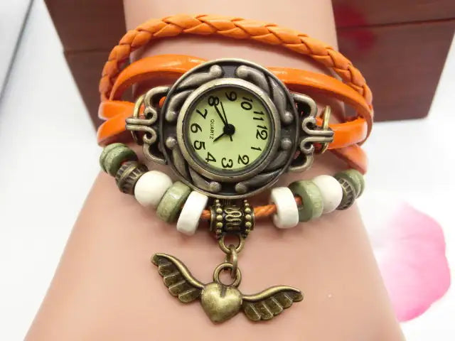 Vintage flying heart pendant bracelet watch - Kim’s Signature Beauty & Accessories    (Store description)