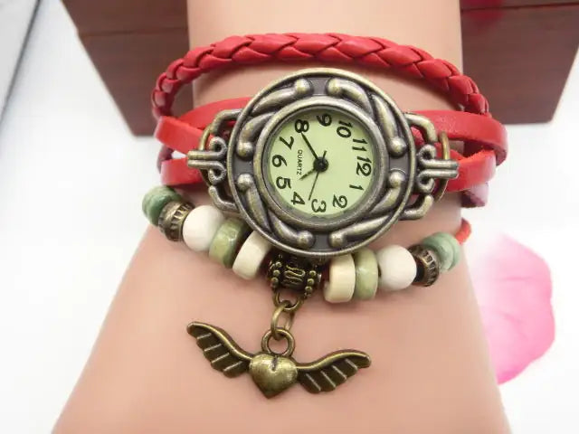 Vintage flying heart pendant bracelet watch - Kim’s Signature Beauty & Accessories    (Store description)