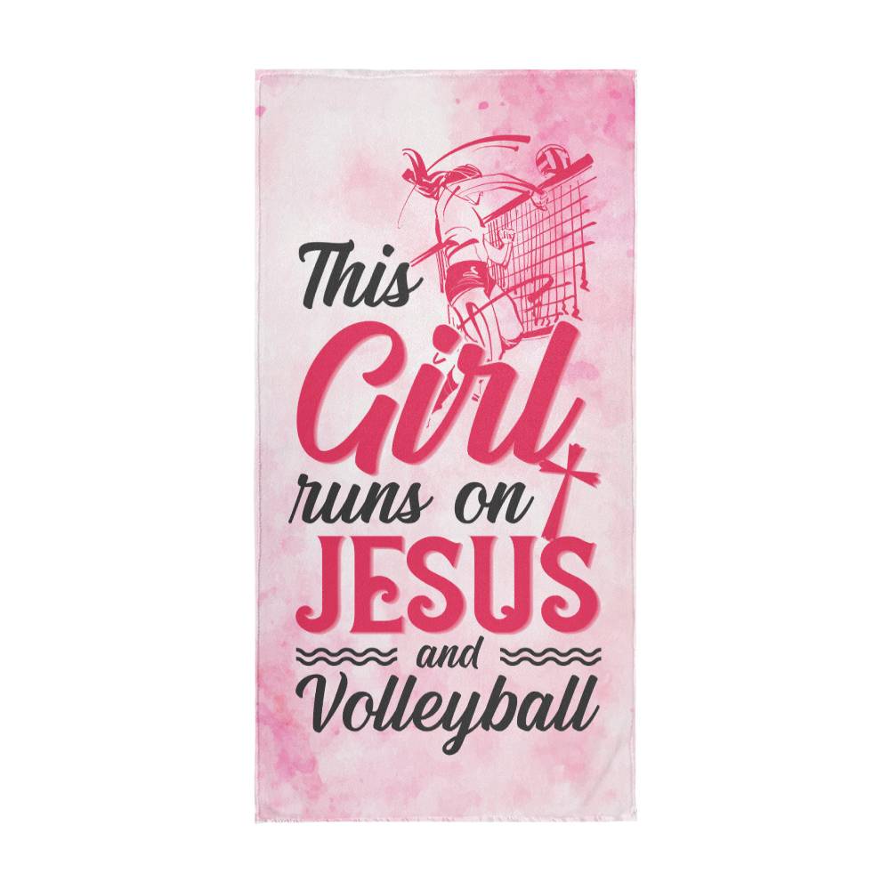 This Girl Runs on Jesus Sports Towel - Kim’s Signature Beauty & Accessories    (Store description)