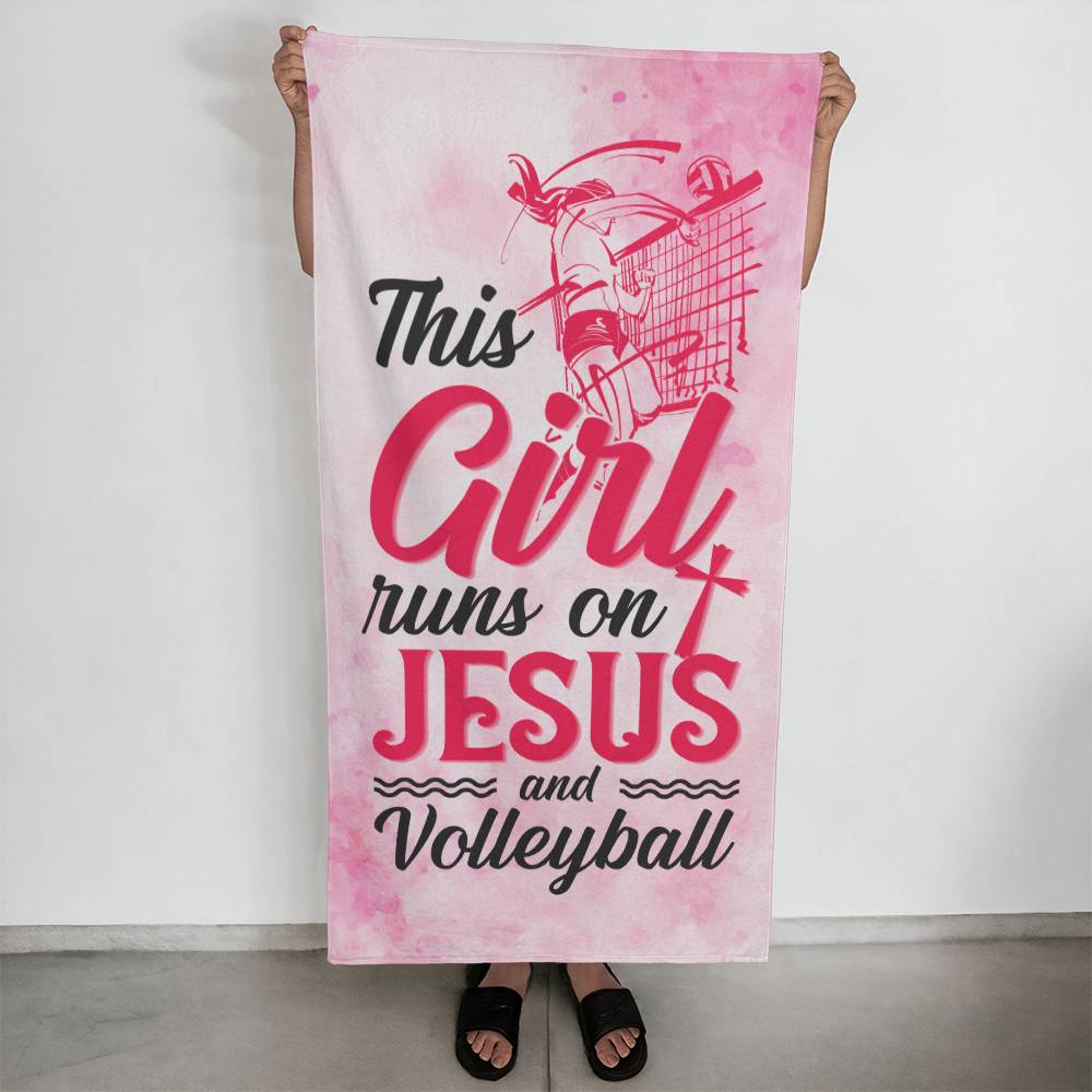 This Girl Runs on Jesus Sports Towel - Kim’s Signature Beauty & Accessories    (Store description)