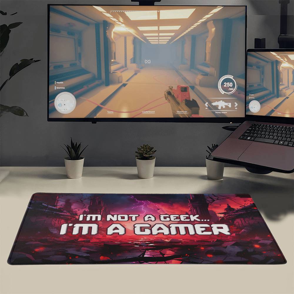 I'm Not a Geek Gaming Mat - Kim’s Signature Beauty & Accessories    (Store description)