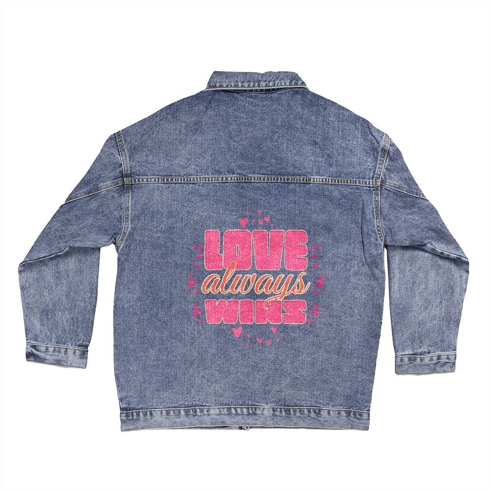 Love Always Wins Jean Jacket - Kim’s Signature Beauty & Accessories    (Store description)