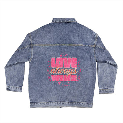 Love Always Wins Jean Jacket - Kim’s Signature Beauty & Accessories    (Store description)