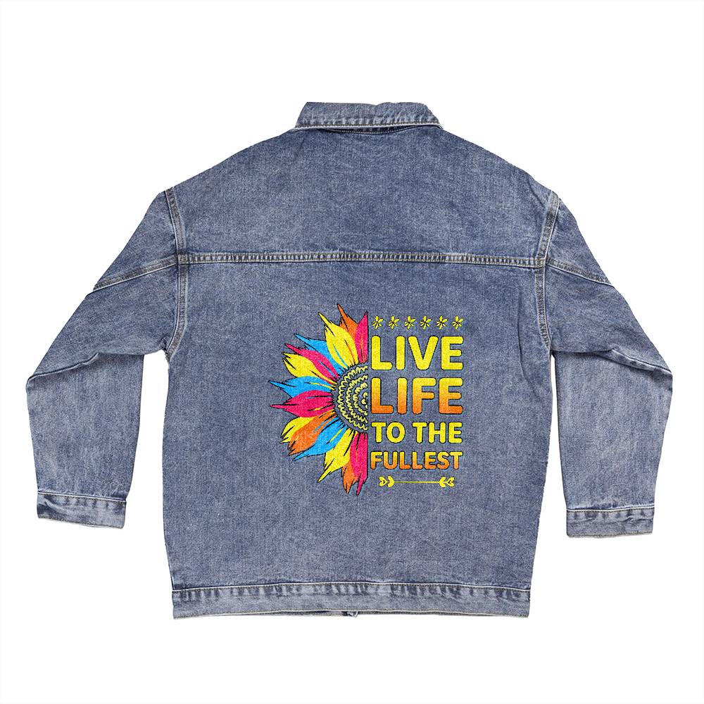 Live Life Jean Jacket - Kim’s Signature Beauty & Accessories    (Store description)