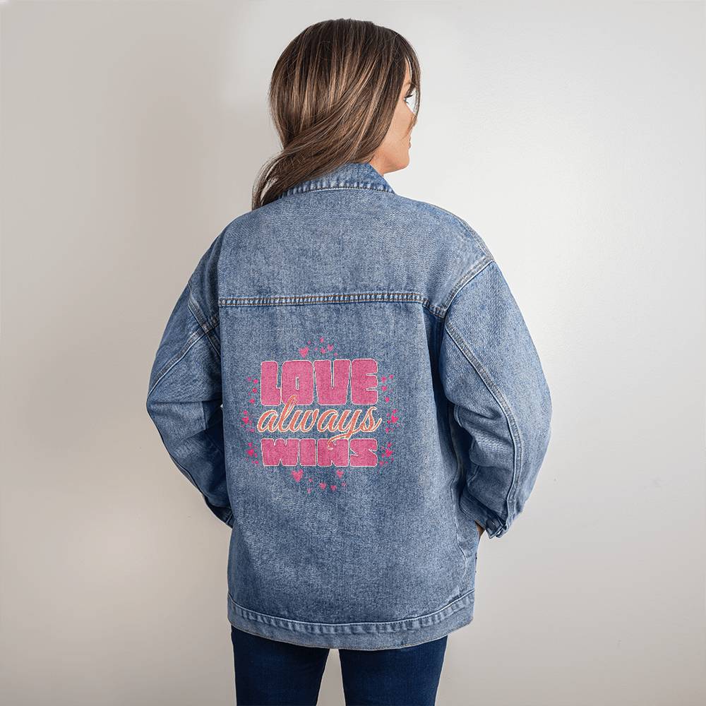 Love Always Wins Jean Jacket - Kim’s Signature Beauty & Accessories    (Store description)