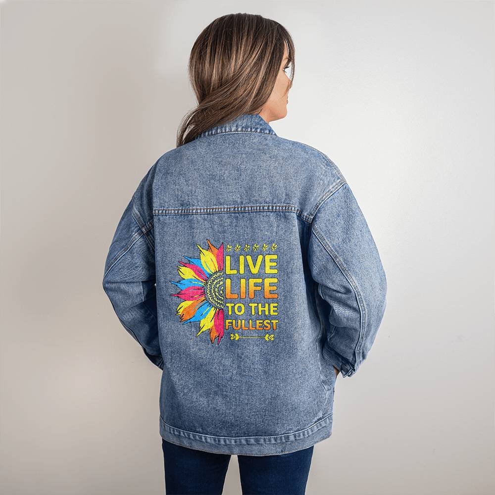 Live Life Jean Jacket - Kim’s Signature Beauty & Accessories    (Store description)