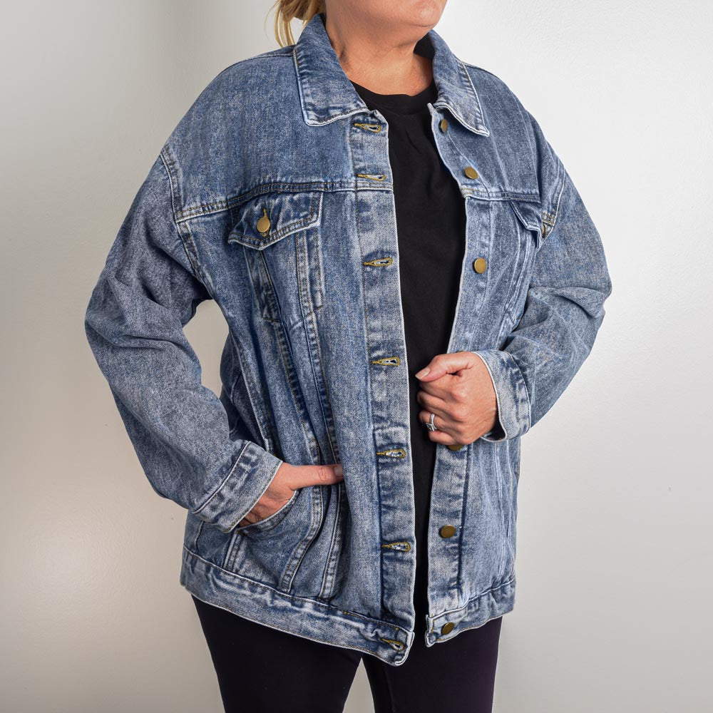 Live Life Jean Jacket - Kim’s Signature Beauty & Accessories    (Store description)