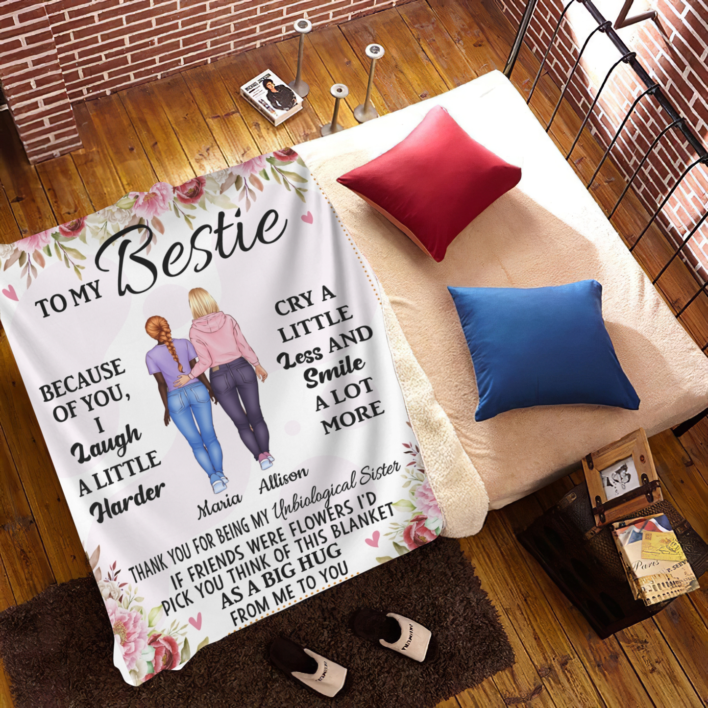 To My Bestie Personalized Blanket - Kim’s Signature Beauty & Accessories    (Store description)