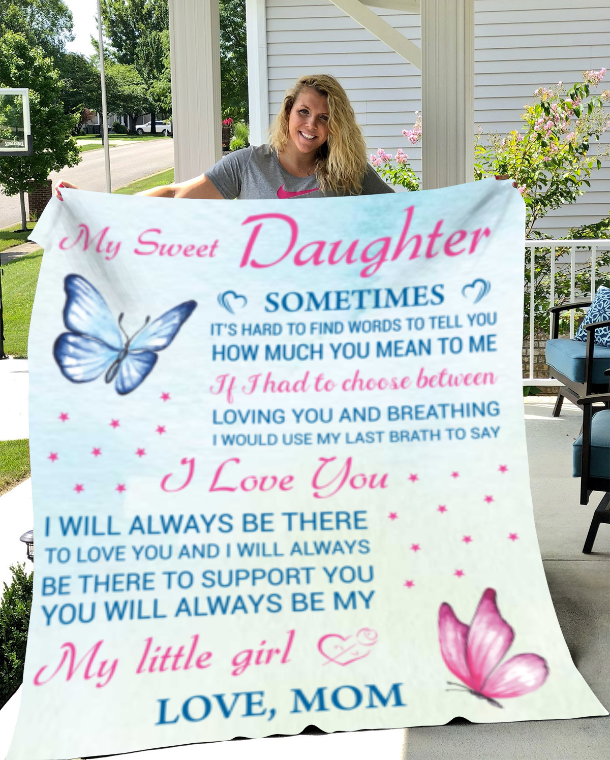 My Sweet Daughter Blanket-Love Mom - Kim’s Signature Beauty & Accessories    (Store description)