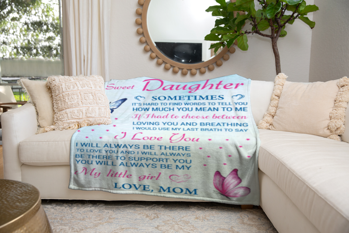 My Sweet Daughter Blanket-Love Mom - Kim’s Signature Beauty & Accessories    (Store description)