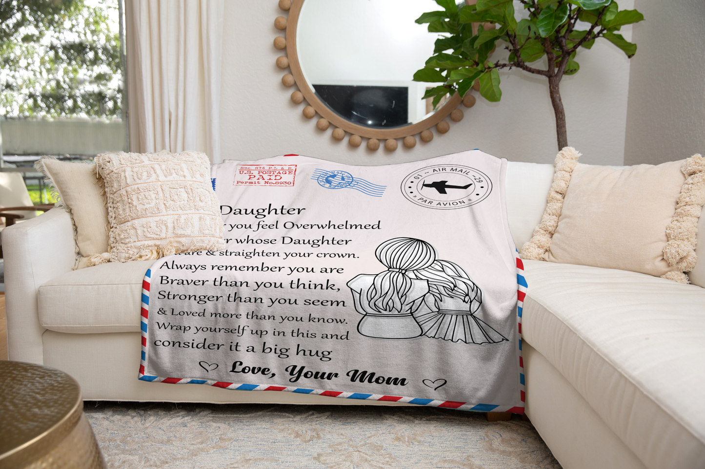 To My Daughter Postage Envelope Blanket - Kim’s Signature Beauty & Accessories    (Store description)